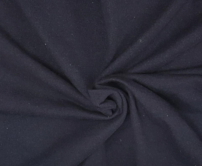 1 Yard Indigo Dye Cotton French Terry Knit Fabric