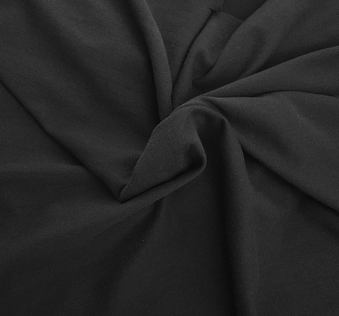 Cotton Pique Black