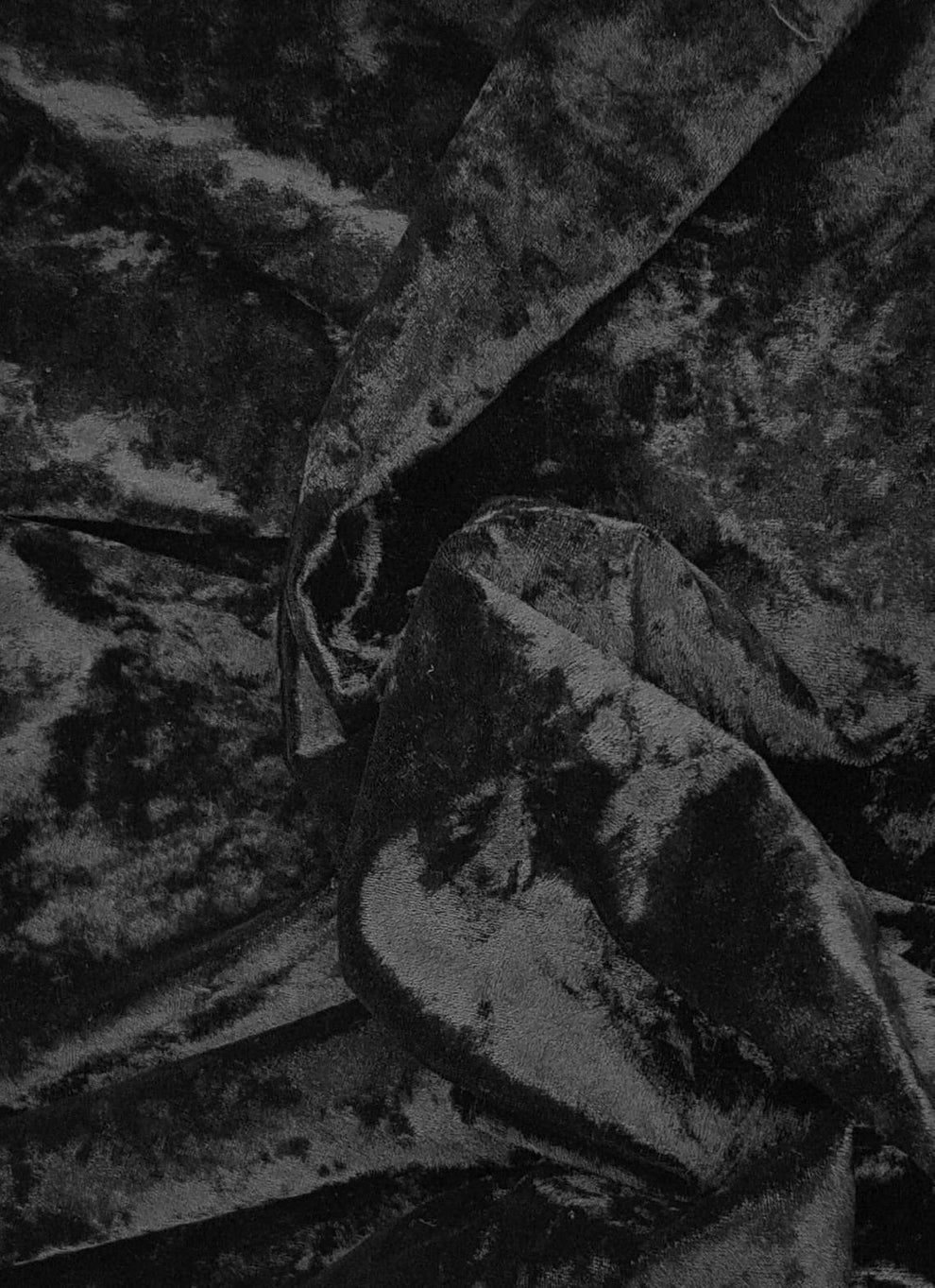 1 Yard Black Crushed Panne Stretch Velvet Fabric for Costumes Apparel Crafts
