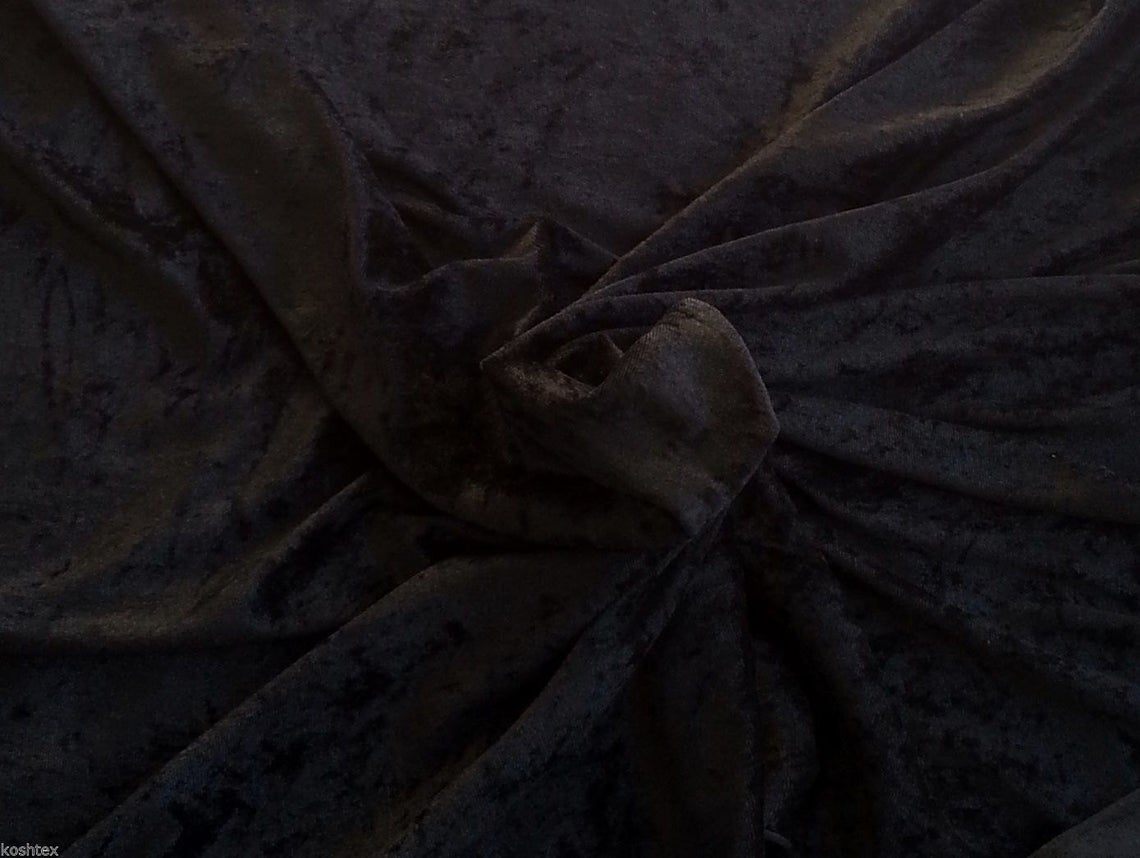 Black Panne Velvet