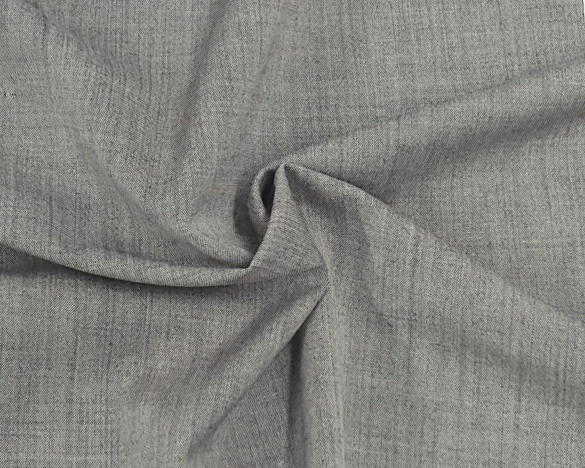 Wool Suiting Fabric Two Tone Black Gray