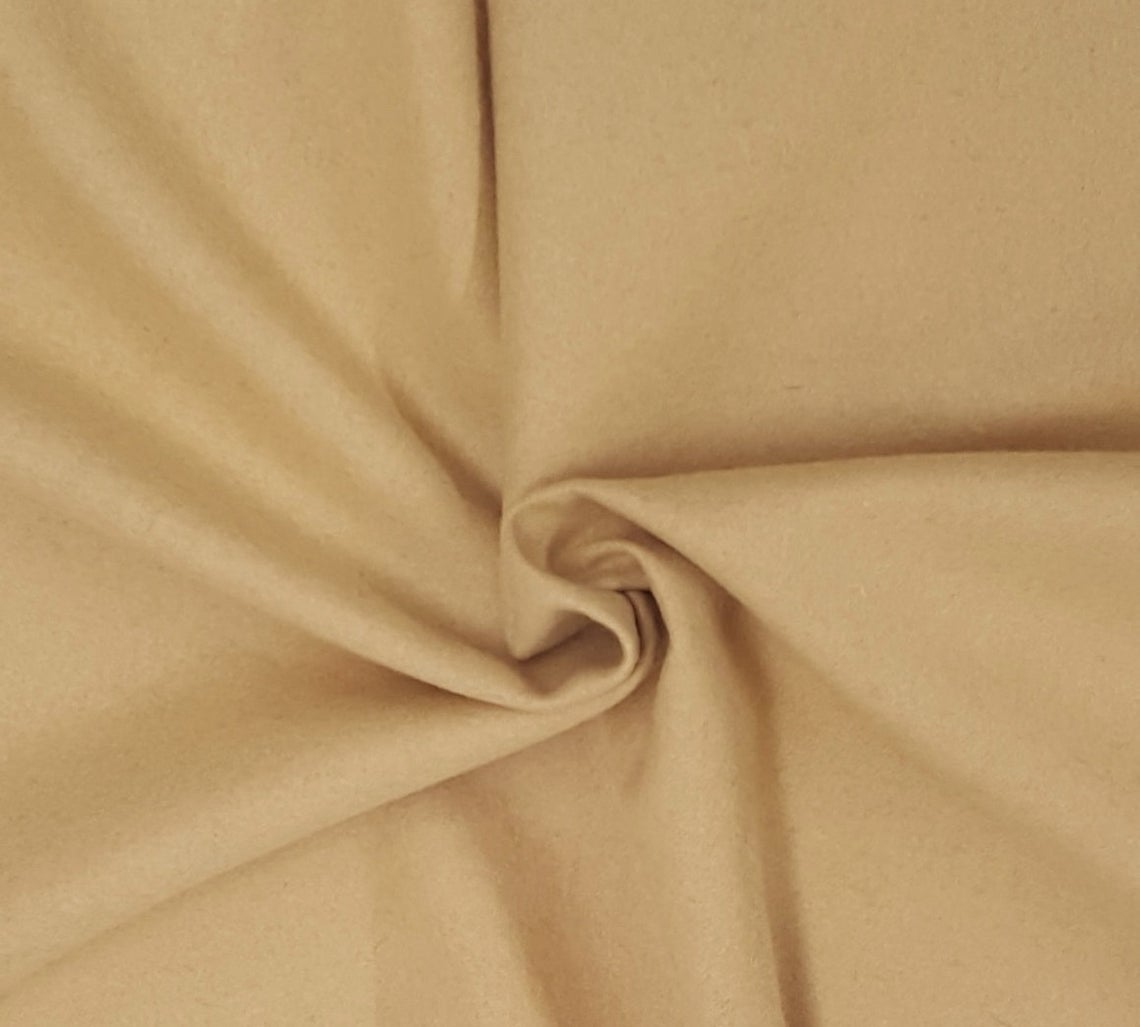 Heavyweight Woven Wool Beige