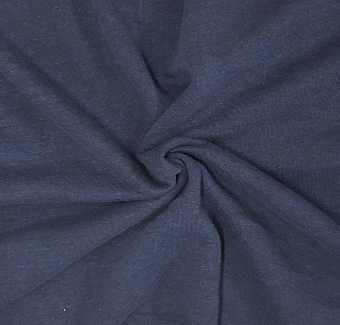 Cotton Fleece Heather Navy