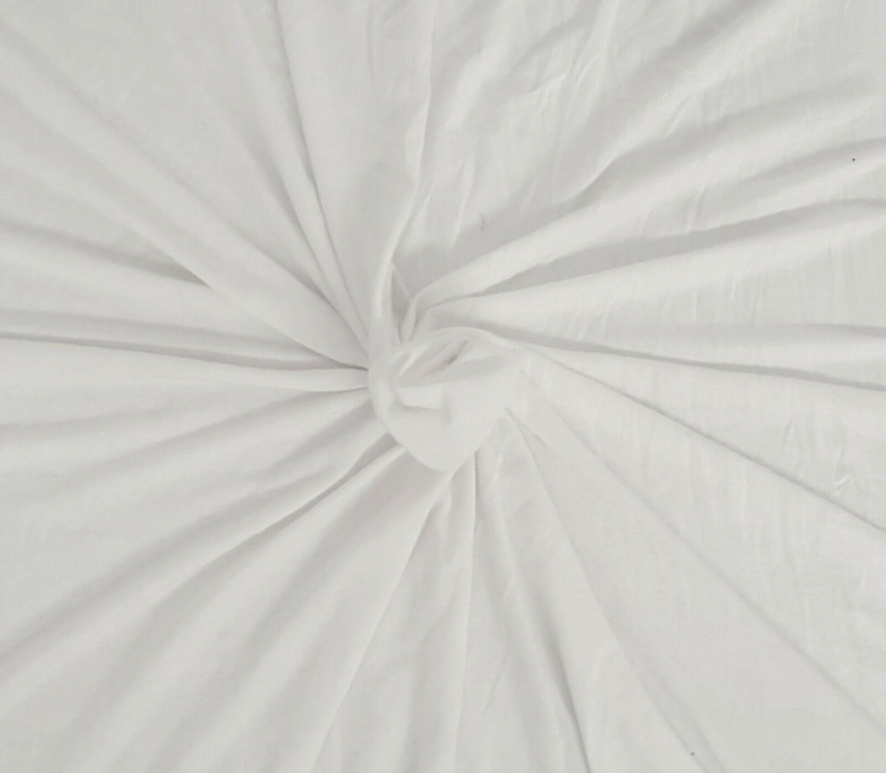 1 Yard White Siro Micro Modal Spandex Jersey Fabric Soft Stretch Performance Knit