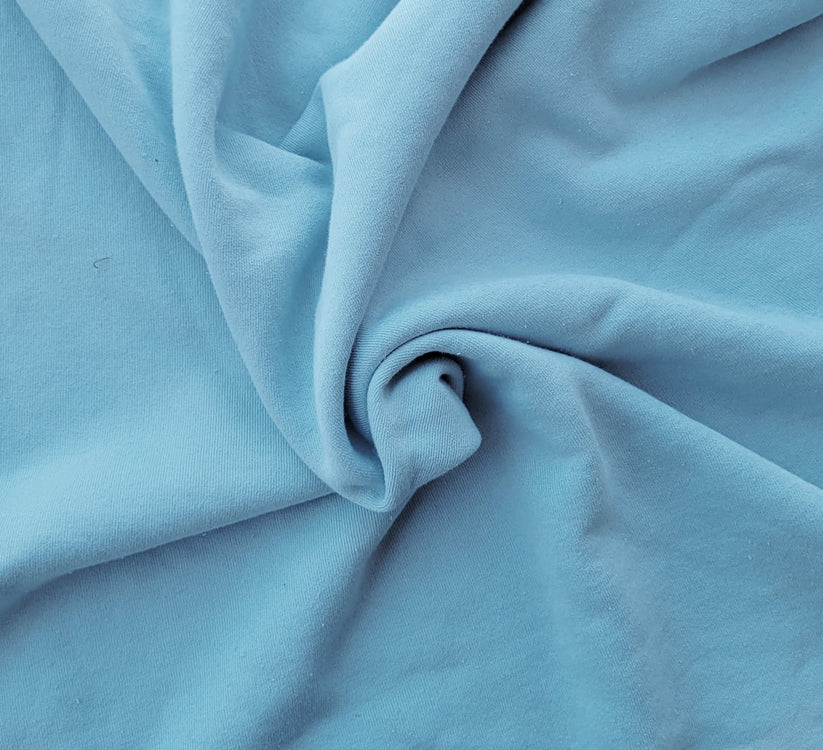 1 Yard Baby Blue Cotton Sherpa Fleece Fabric Soft Warm Cozy