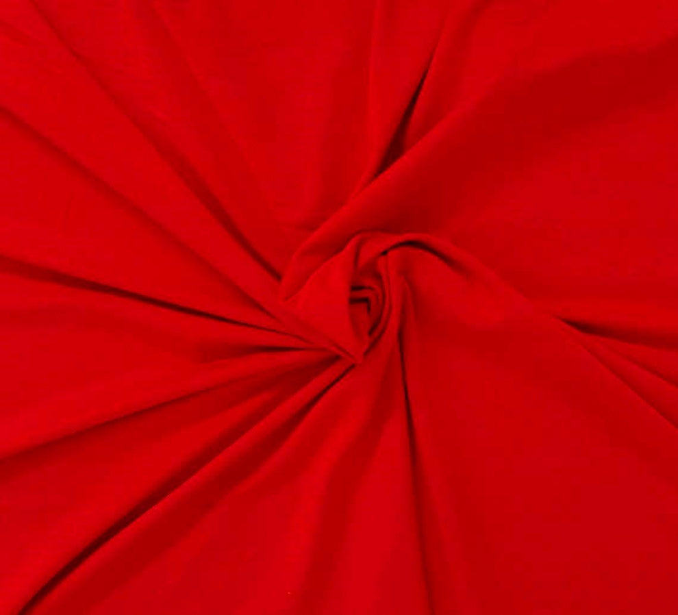 1 Yard Red Modal Rayon Spandex Jersey Fabric Soft Stretch Knit Material For Clothing And DIY Projects