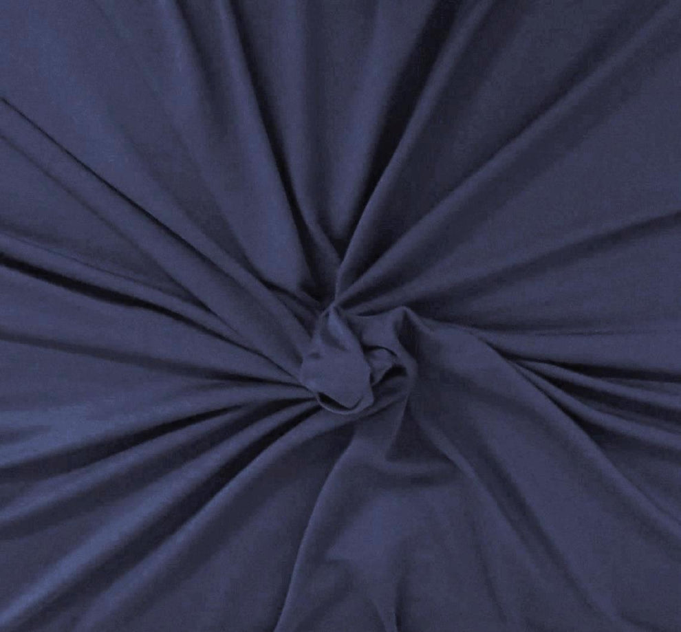 1 Yard Denim Blue Modal Rayon Spandex Jersey Knit Fabric Stretch Drape Apparel Textile