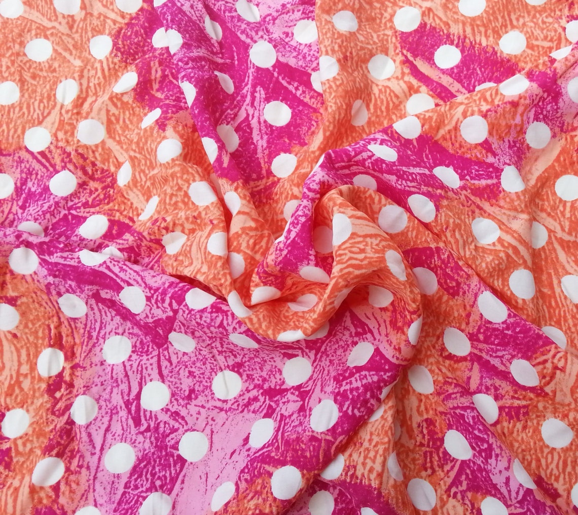 Polka Dot Rayon Acetate Fabric