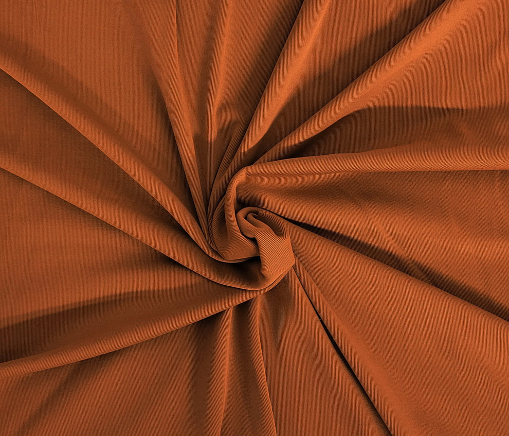 1 Yard Camel Nylon Spandex Rib Knit Fabric Durable Stretch Rib Knit for Activewear