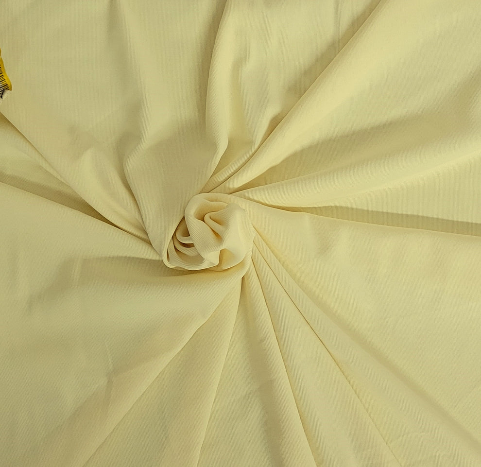 1 Yard Butter Nylon Spandex 1x1 Rib Knit Fabric Soft Stretch Rib Knit for Activewear