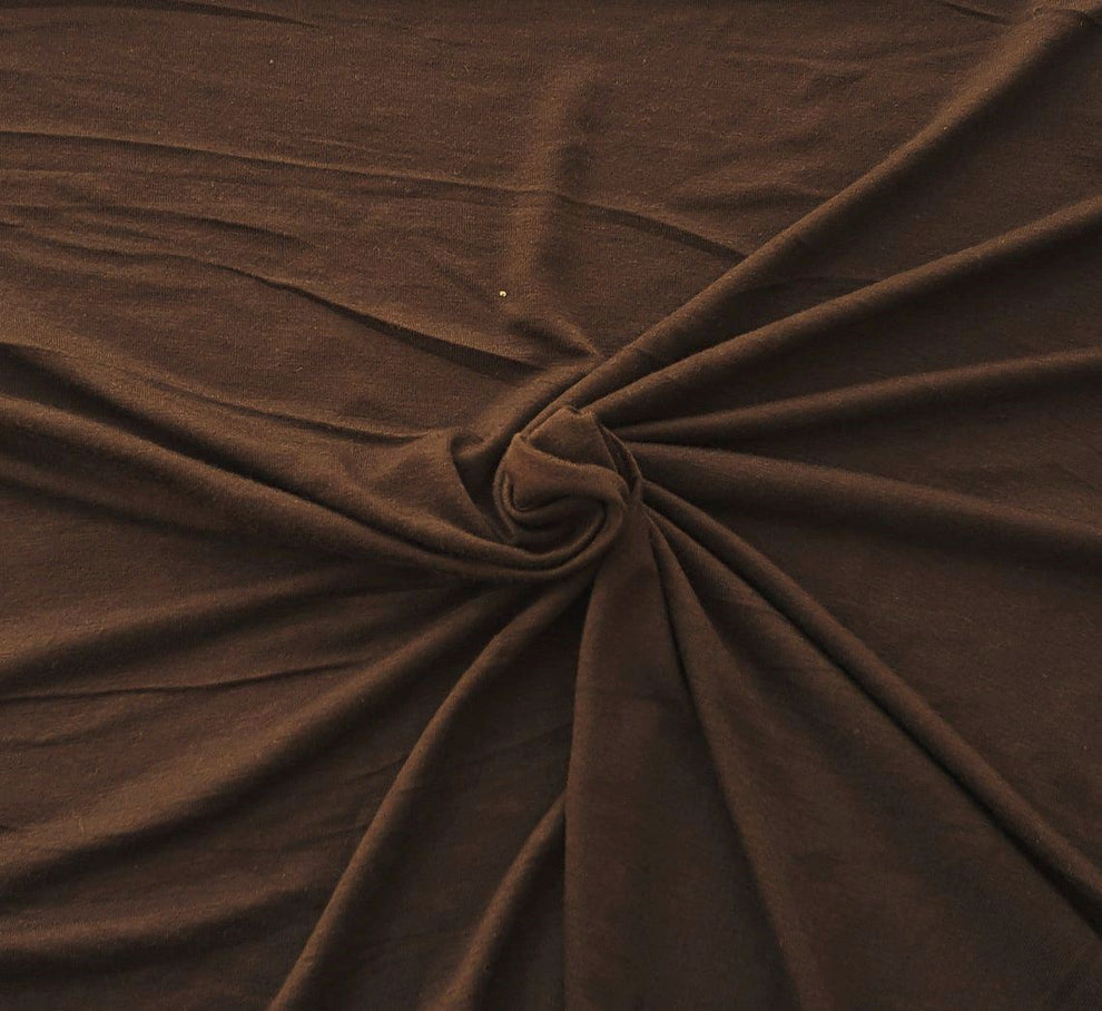 1 Yard Coffee Bean Micro Modal Spandex Jersey Fabric Soft Stretchy Lightweight