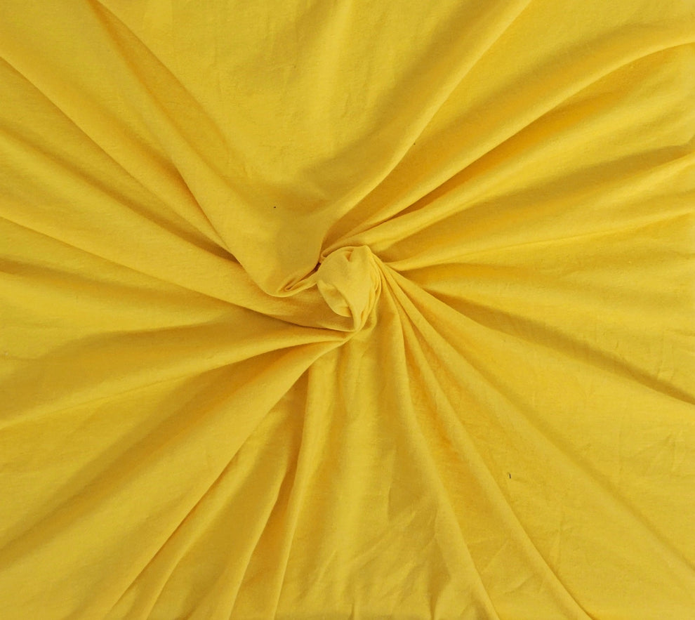 1 Yard Lemon Soft Stretchy Lightweight Fabric, Cotton Spandex Jersey Knit for Apparel & Crafts