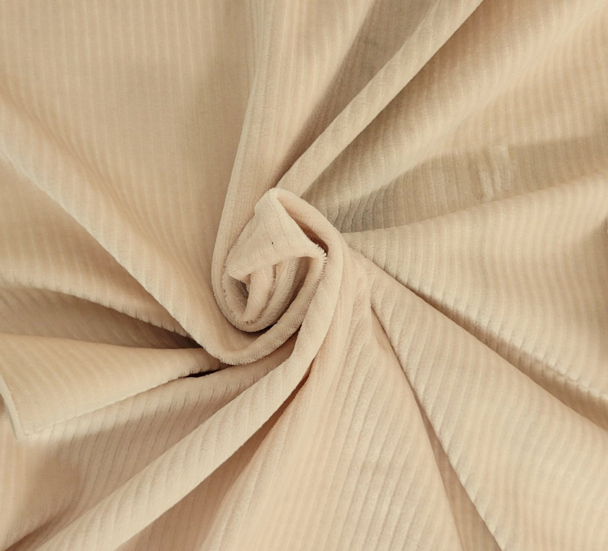 Stretch Velvet Velour Blush Corded