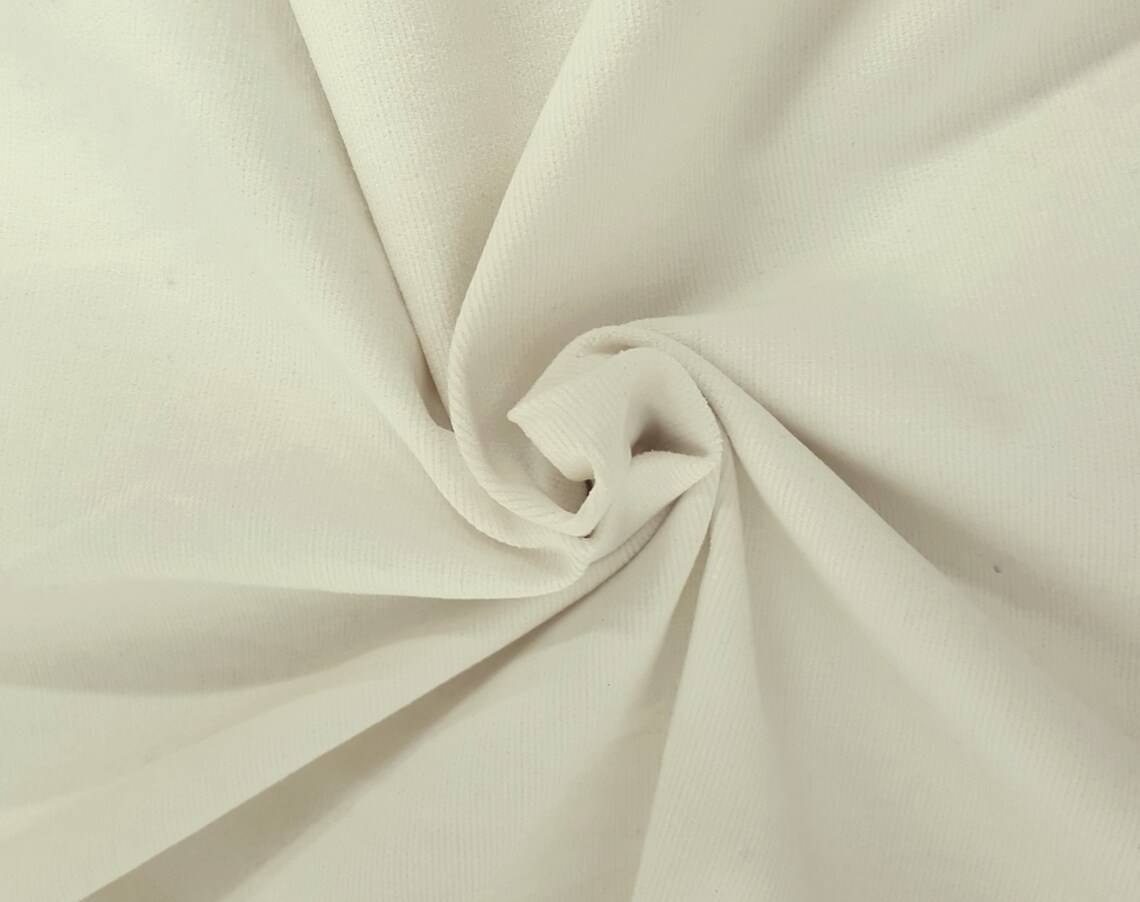 Cotton Spandex Corduroy 18 Wale Off White
