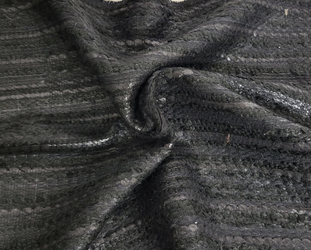 Textured Acrylic Black Fabric