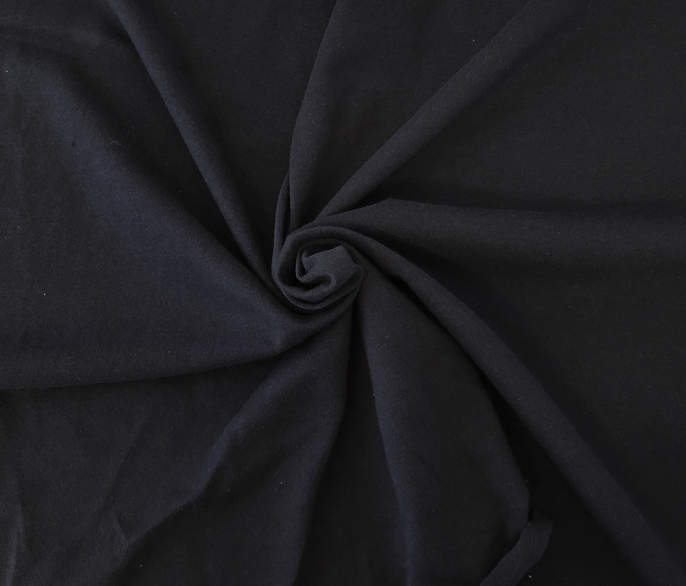 1 Yard Navy Cotton Jersey Knit Fabric Soft Lightweight Material