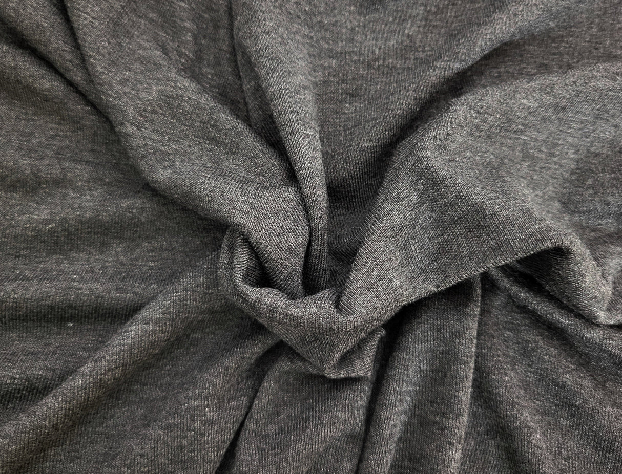 Bamboo Rib Knit Heather Charcoal