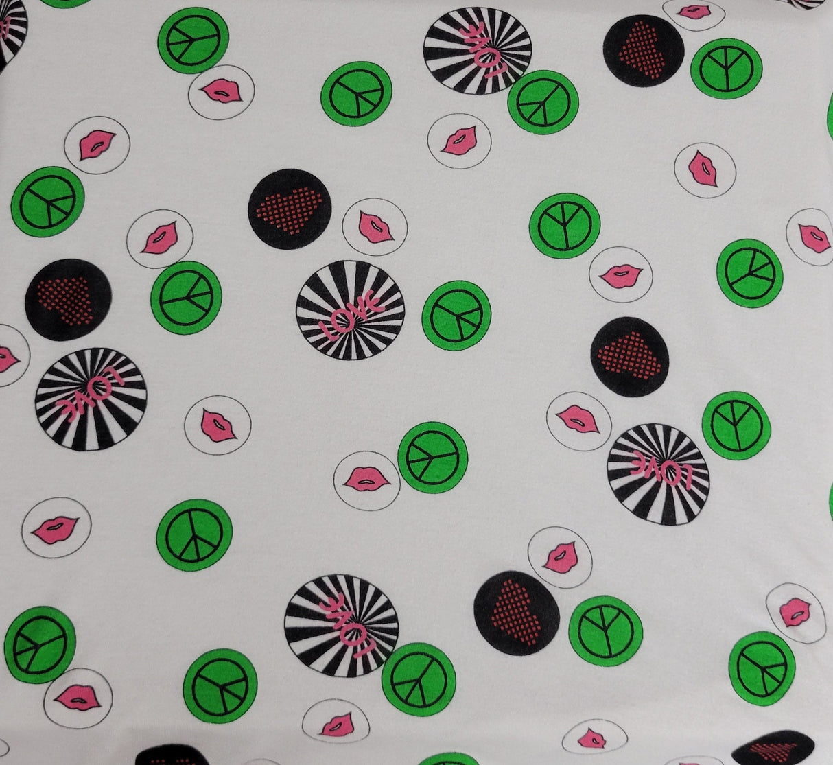 Printed Modal Spandex Jersey Heart Print