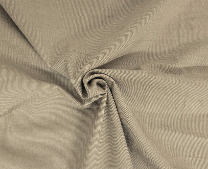 1 Yard Two Tone Khaki Sand Wool Blend Suiting Fabric Offers a Refined, Elegant Look