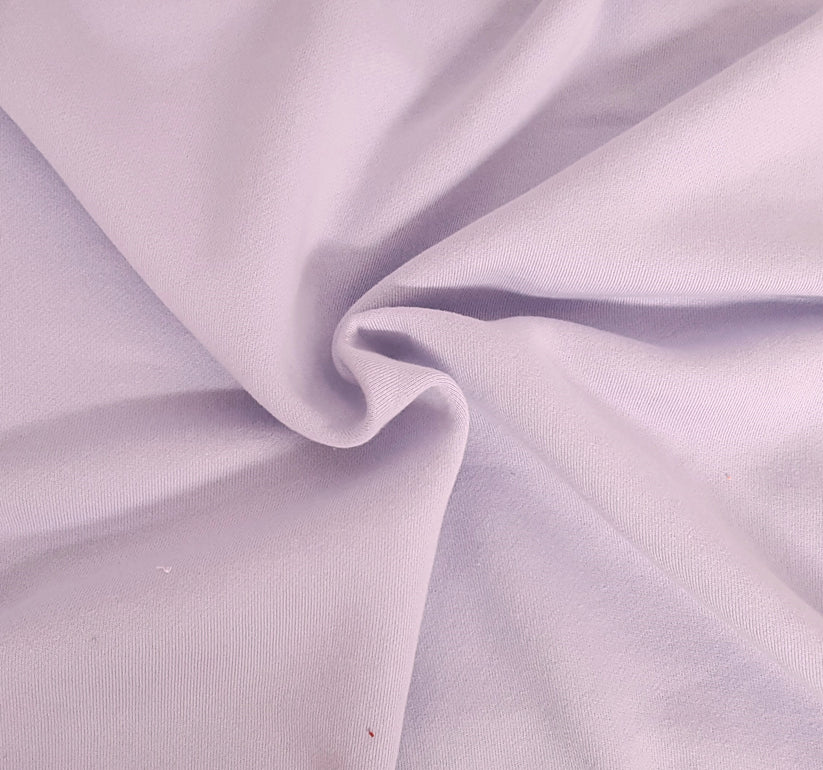 1 Yard Lilac Cotton Fleece Knit Fabric Soft Warm Cozy
