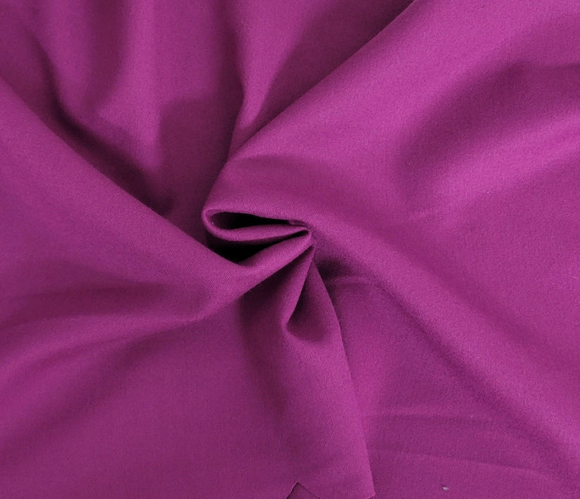 1 Yard Fuchsia Wool Suiting Fabric Brings a Bold Fashion Forward Twist to Classic Tailoring.