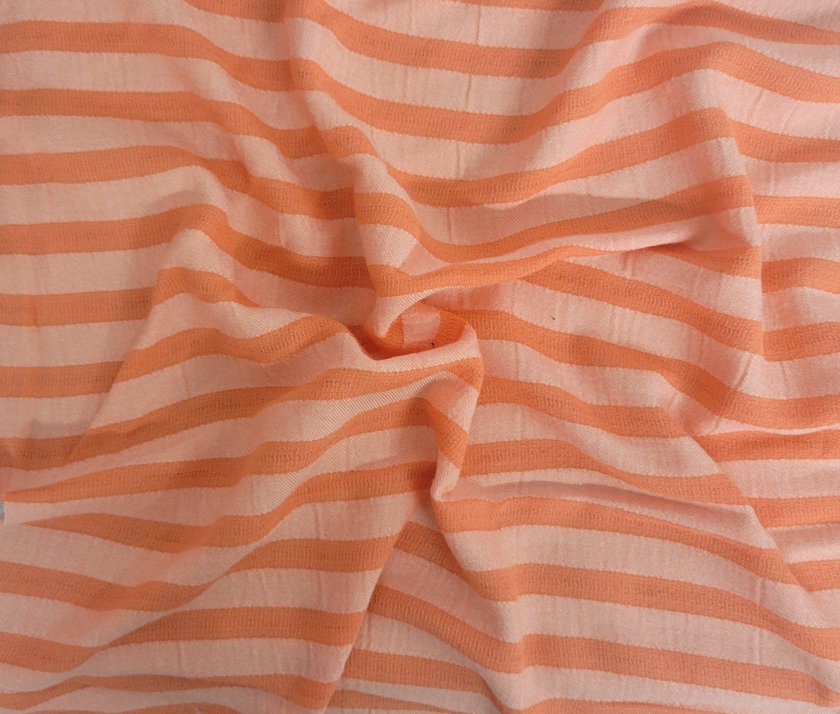 Rayon Acetate Stripe Orange Fabric
