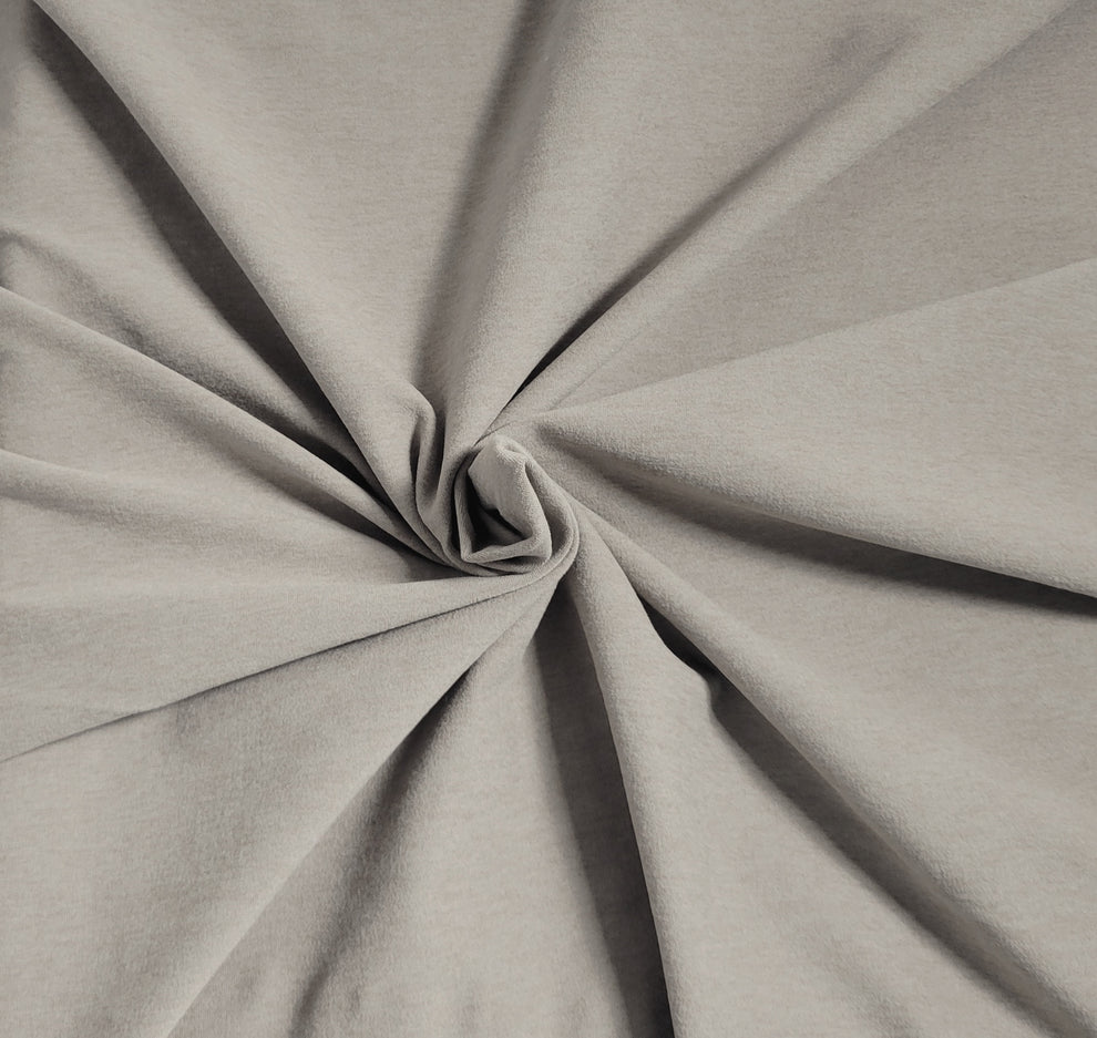 1 Yard Oyster Heather Performance Activewear Knit Fabric Polyester Spandex 61 Inch Wide
