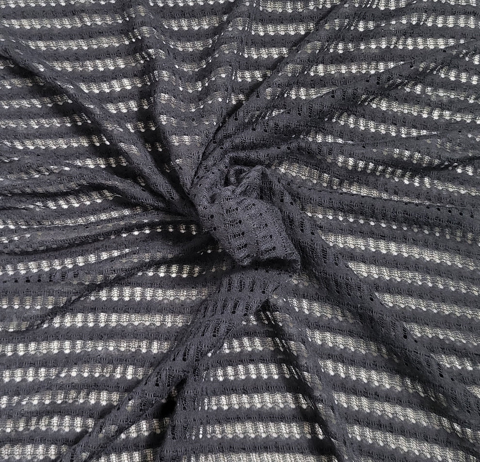 1 Yard Navy Polyester Sweater Knit Fabric for Cardigans, Loungewear, and Layered Apparel