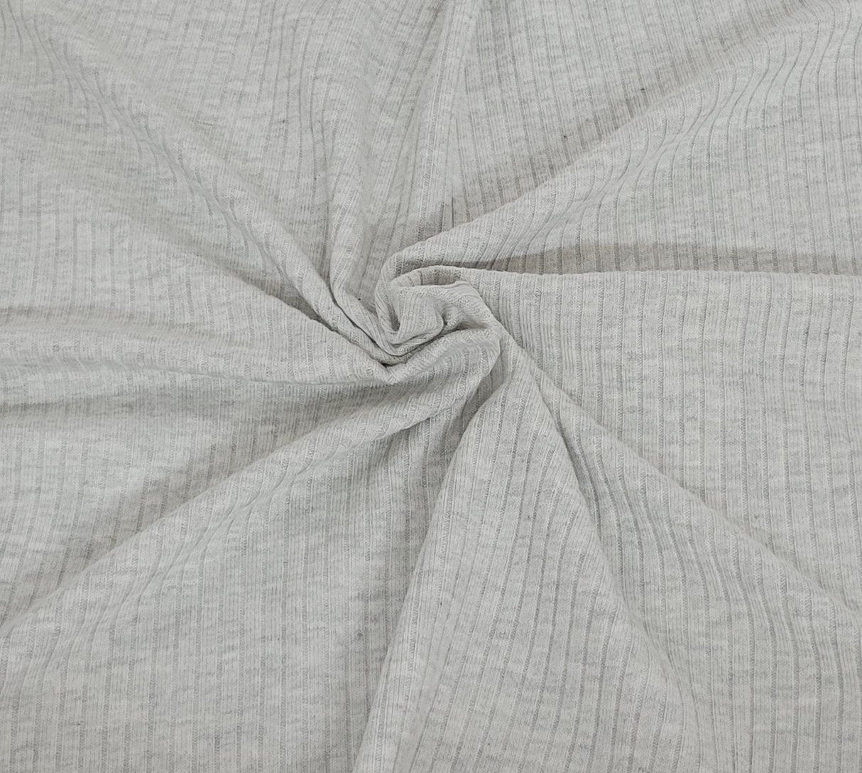 Rib Knit Ash Gray Organic Cotton Lyocell Spandex