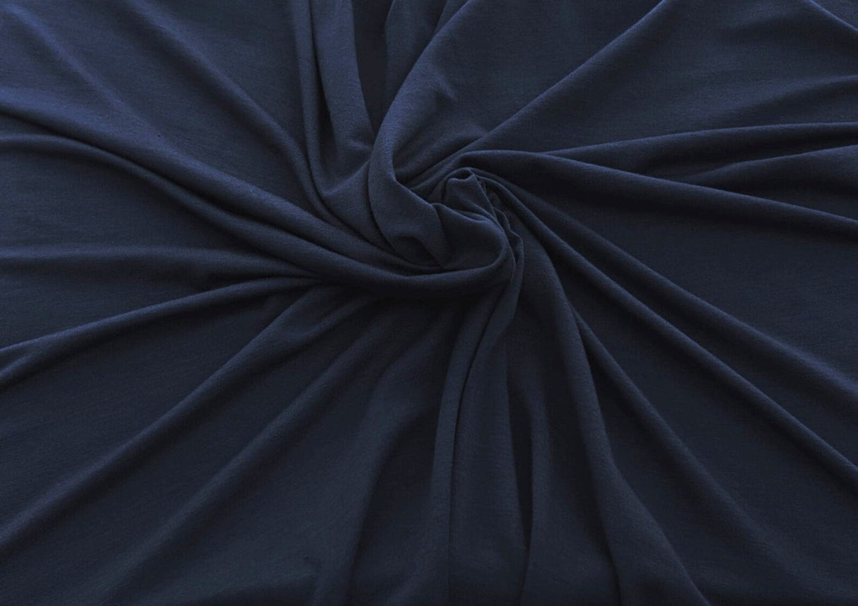 Bamboo Spandex Jersey Knit Navy