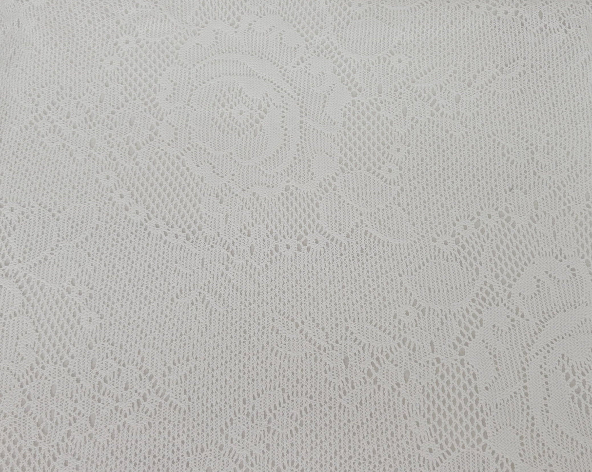 Crochet Knit Lace Off White Polyester