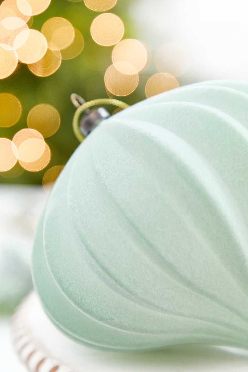 6" Eucalyptus Flocked Onion Ornament