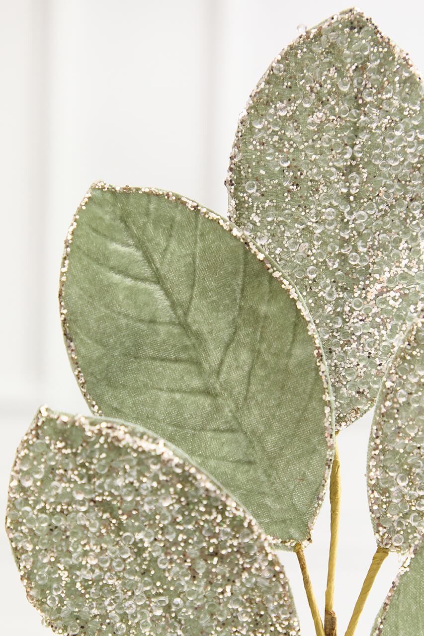 25" Sage Magnolia Leaf Stem
