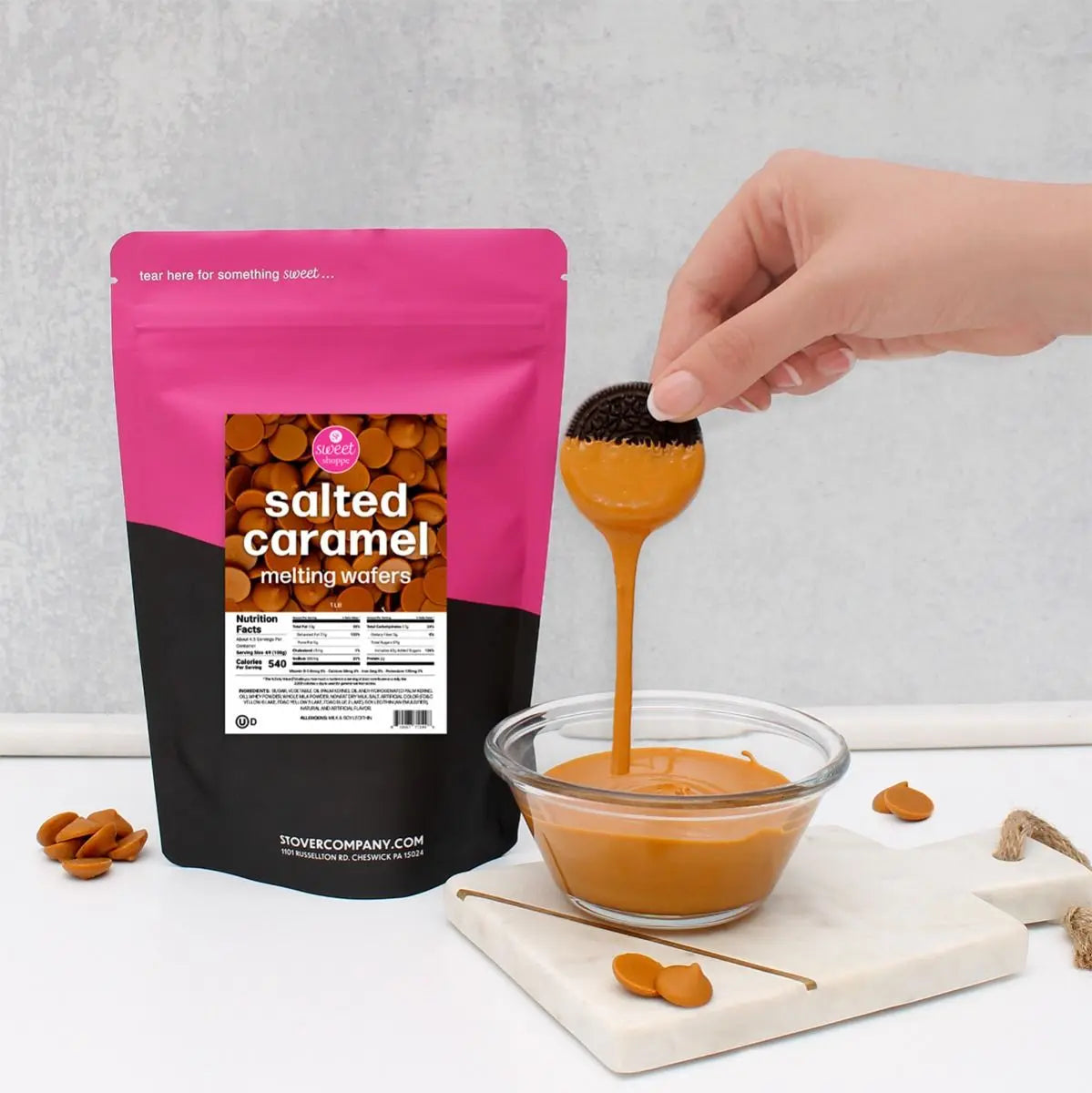 Sweet Shoppe Salted Caramel Flavored Wafers 1 lb