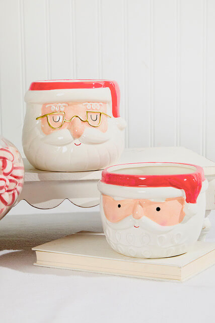4.25" - 5" Santa Ceramic Pot