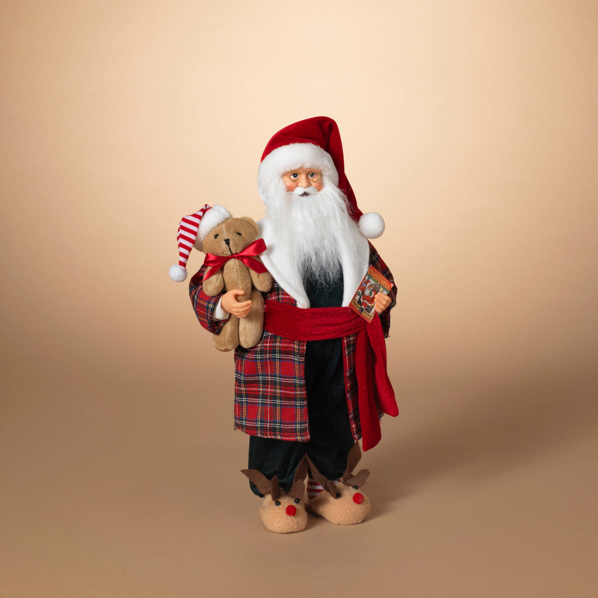 18" Santa in Pajamas Figurine