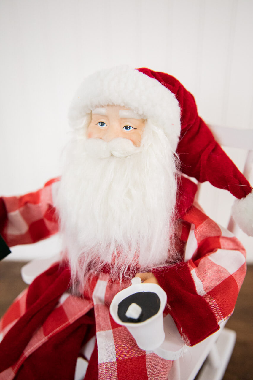 16” Bedtime Sitting Santa in Pajamas