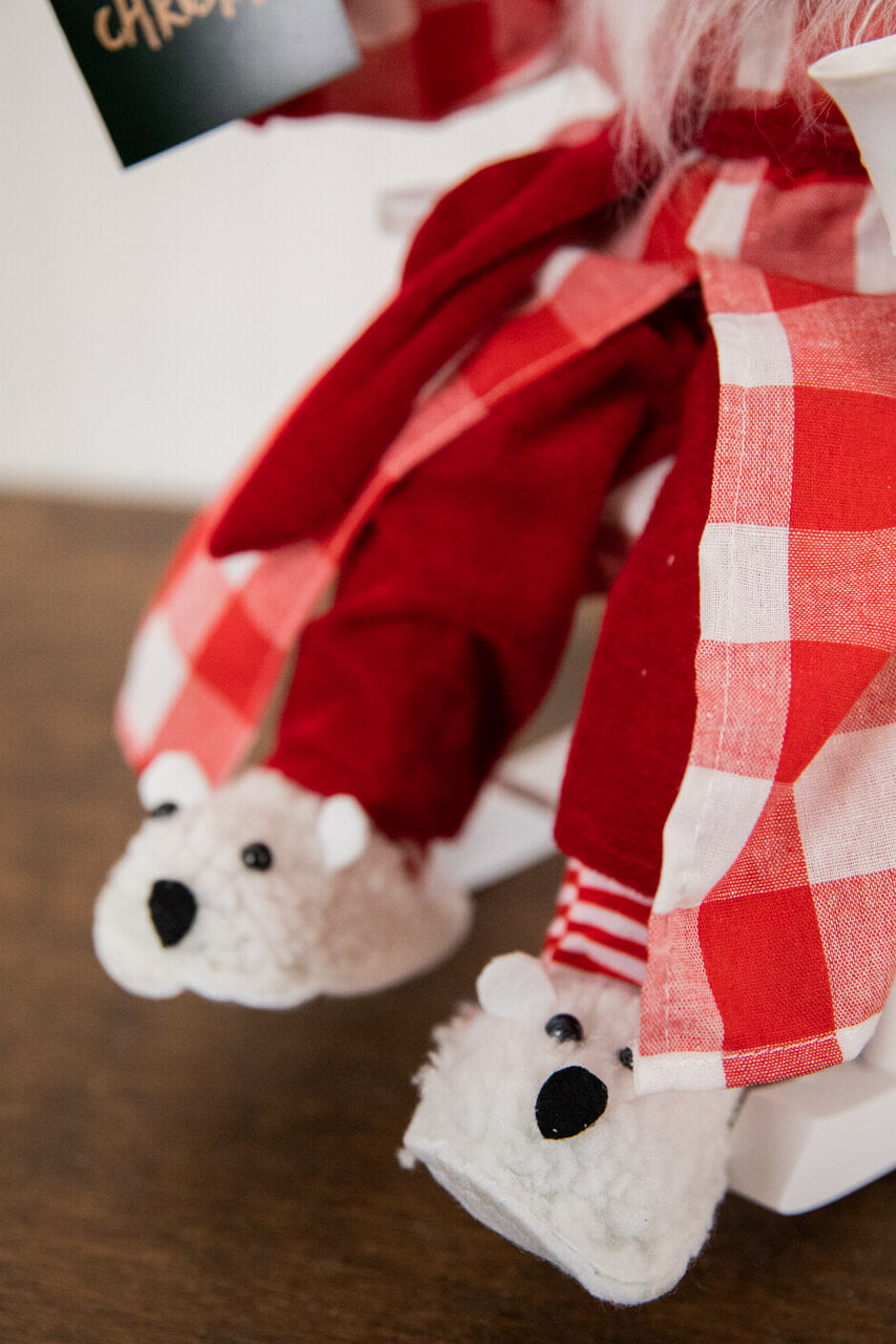 16” Bedtime Sitting Santa in Pajamas