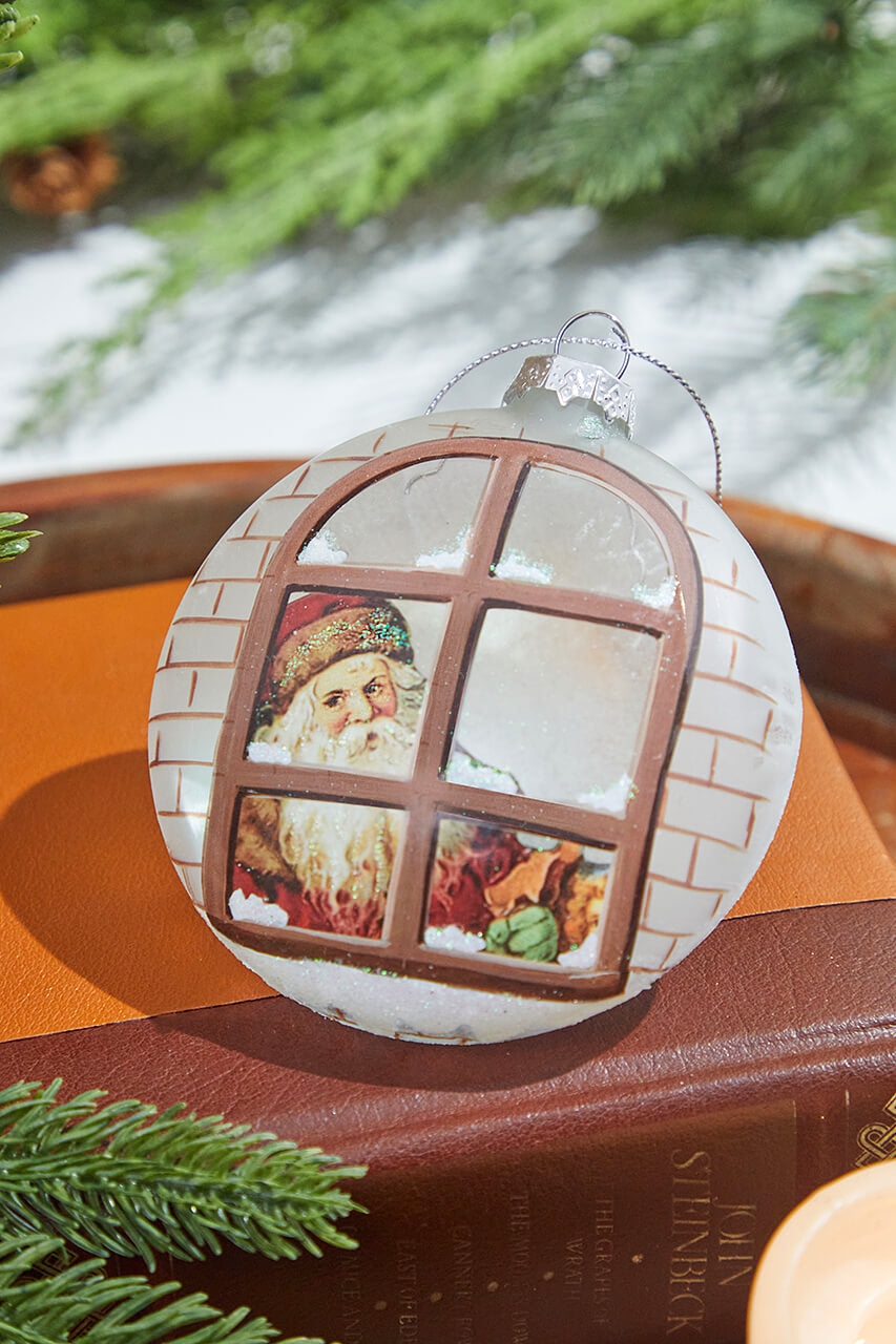 5” Santa In Window Ornament