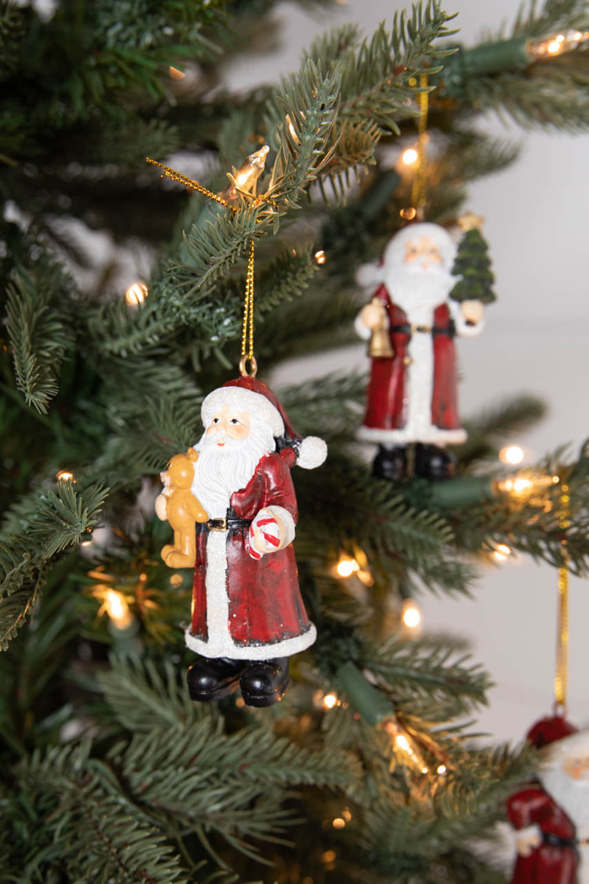 3” Resin Santa With Toys Ornament