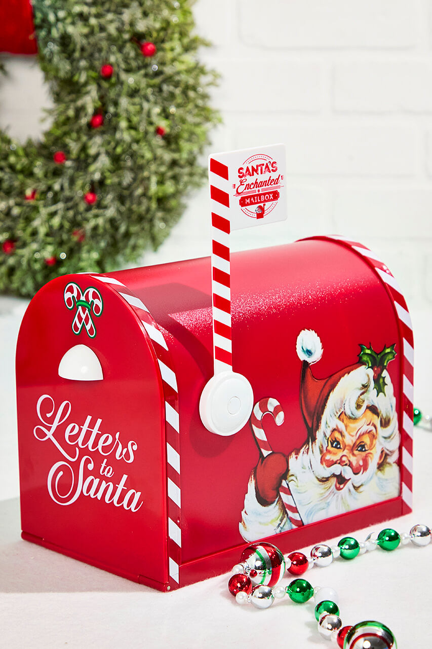 Santa’s Enchanted Christmas Mailbox 10Inch Magic Decor