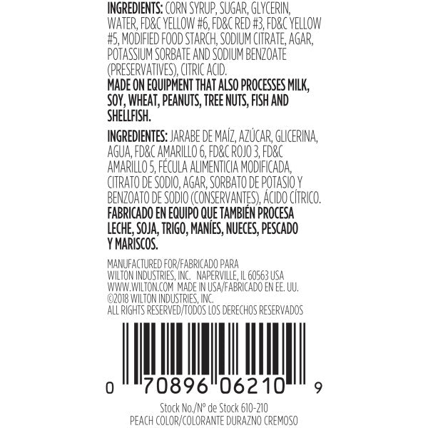 Wilton Creamy Peach Gel Food Coloring – 1 oz.