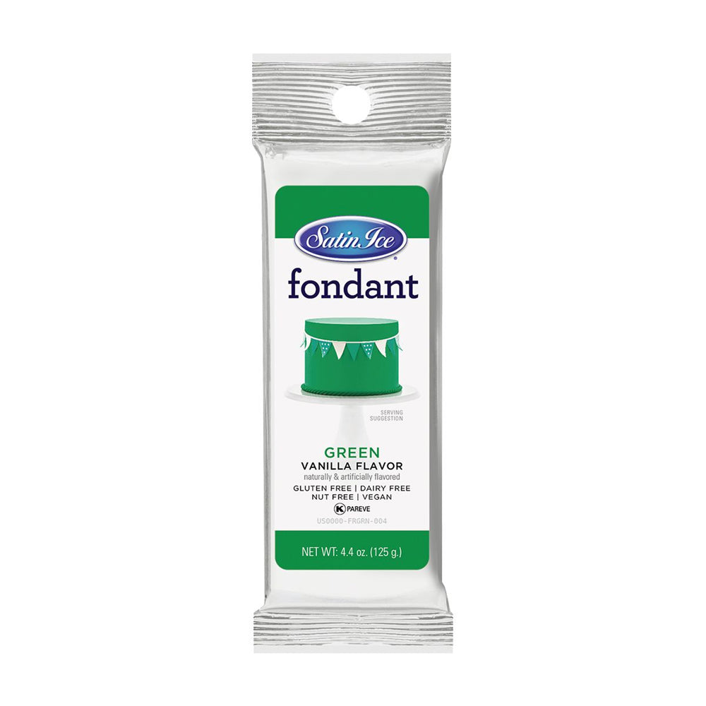 Satin Ice Green Vanilla Fondant, 4 Ounce