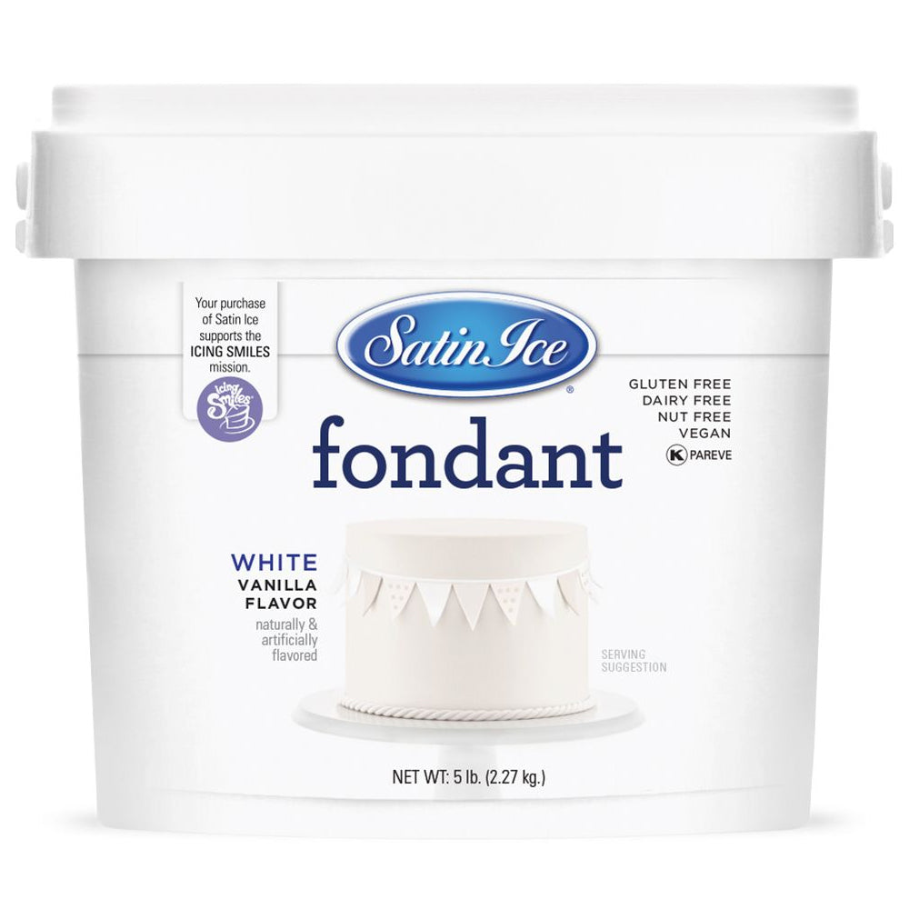 Satin Ice White Vanilla Fondant, 5 Lbs