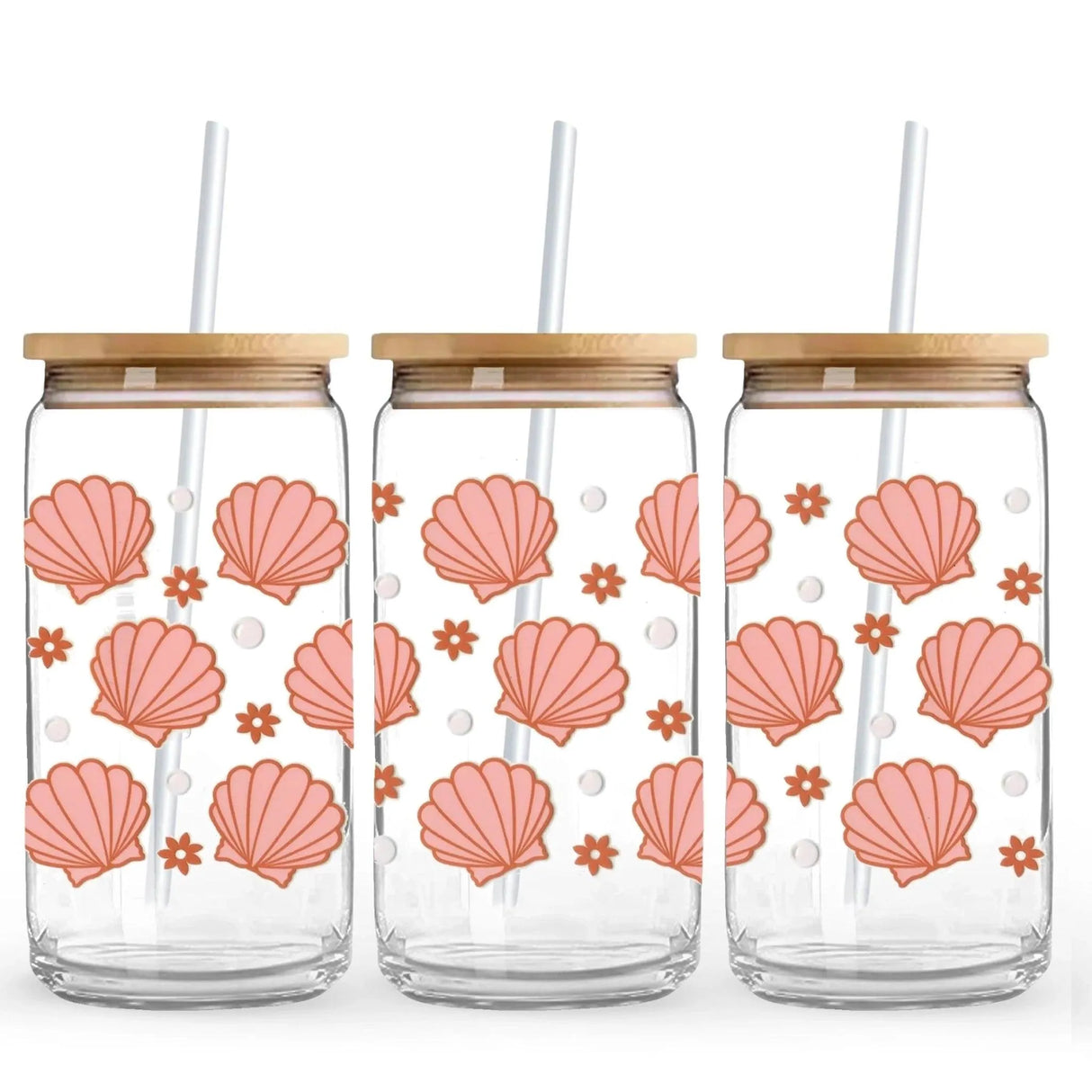 UV DTF Wrap - Scallop Shells (9.7" x 4.3")