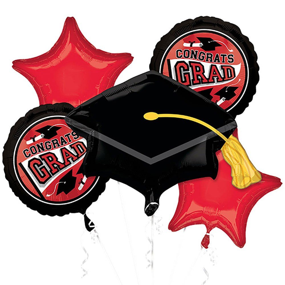 Graduation Balloon Bouquet Red