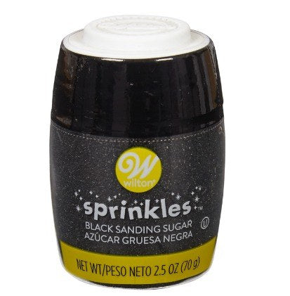 WILTON Sprinkles Black Sanding Sugar Shaker bottle