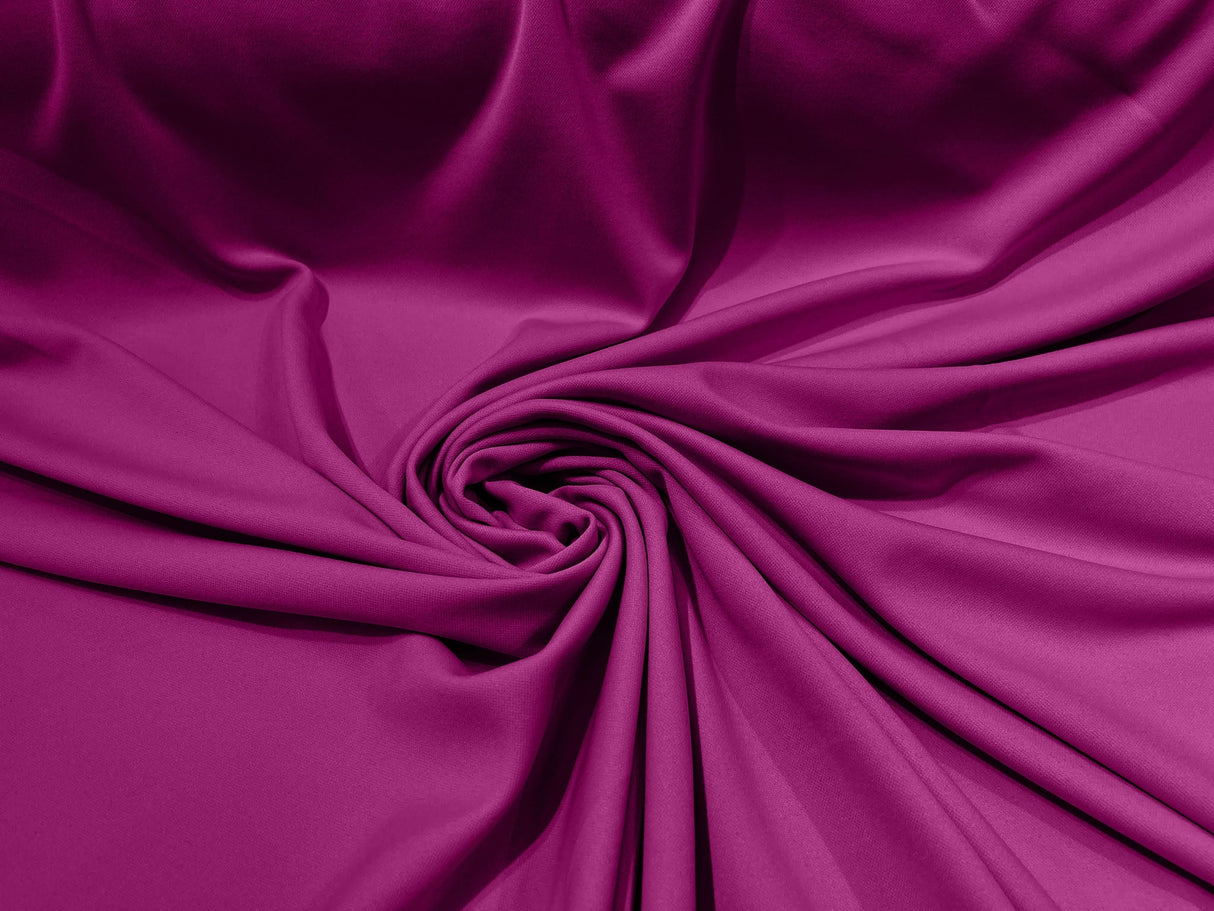 Scuba Double Knit Polyester Fabric - Solid Color, 58/60" Width, 180 GSM (1 Yard)