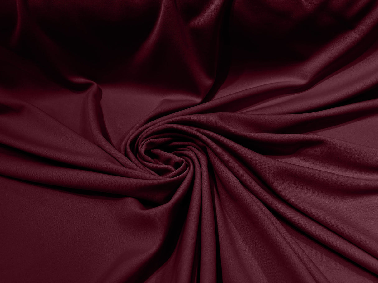 Scuba Double Knit Polyester Fabric - Solid Color, 58/60" Width, 180 GSM (1 Yard)