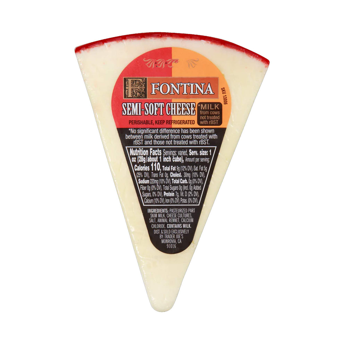 Fontina Semi-Soft Cheese Wheel – Italian Style Nutty & Creamy Cheese for Cheese Boards & Cooking